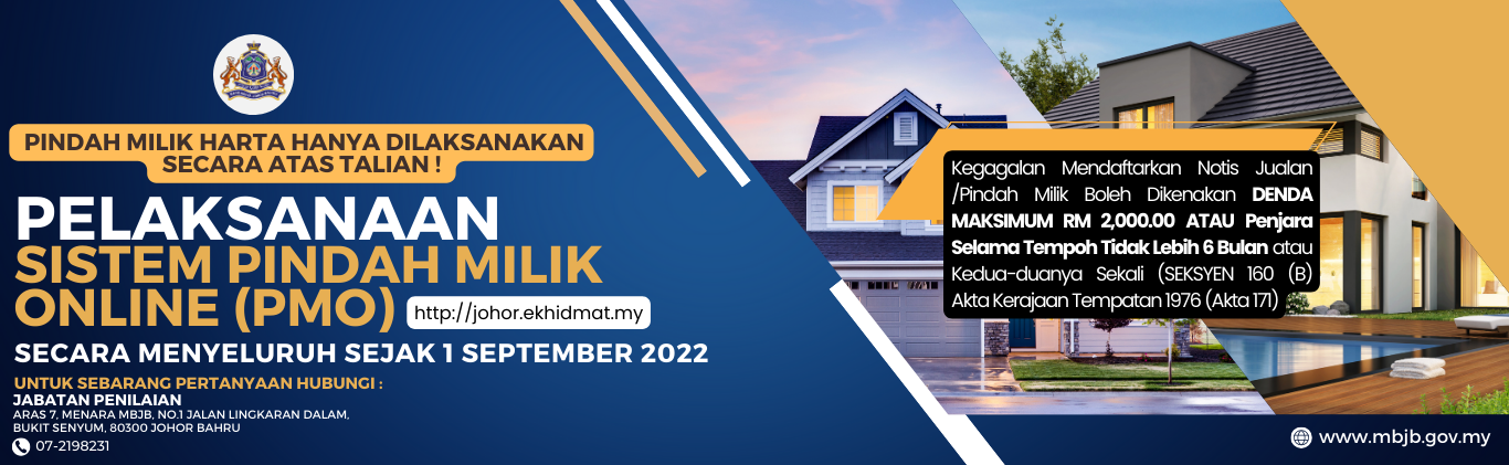 Pelaksanaan Secara Menyeluruh Urusan Pindah Milik Harta Secara Atas Talian  